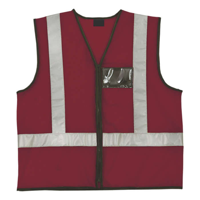 Reflective Jacket with Zip and ID Pouch - Various Colours Pink L