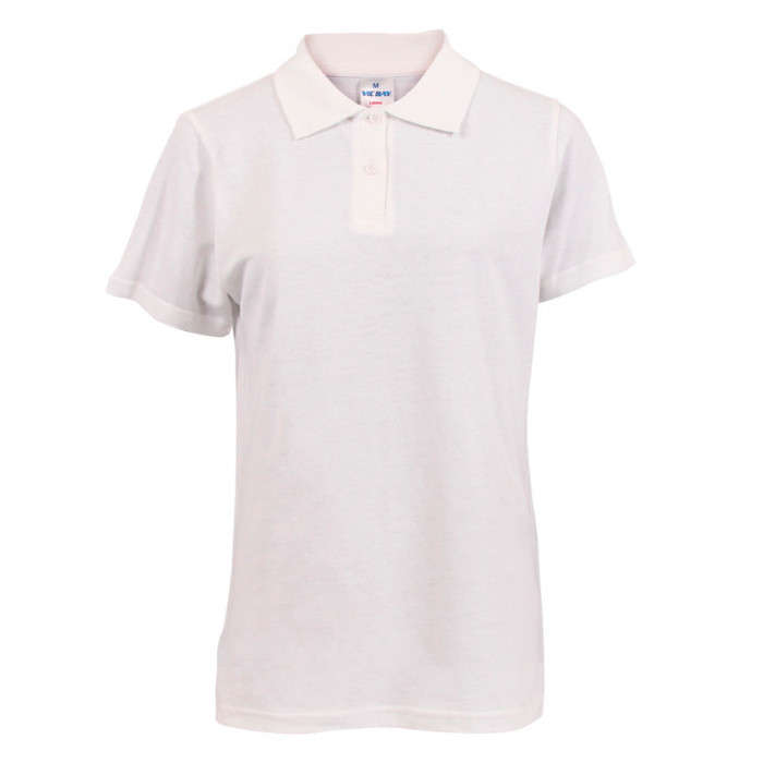180g Pique Knit Ladies Polo Golf Shirt - Various White S