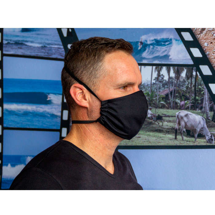 Reuseable and Washable Polyester Face Mask with Filter - Black