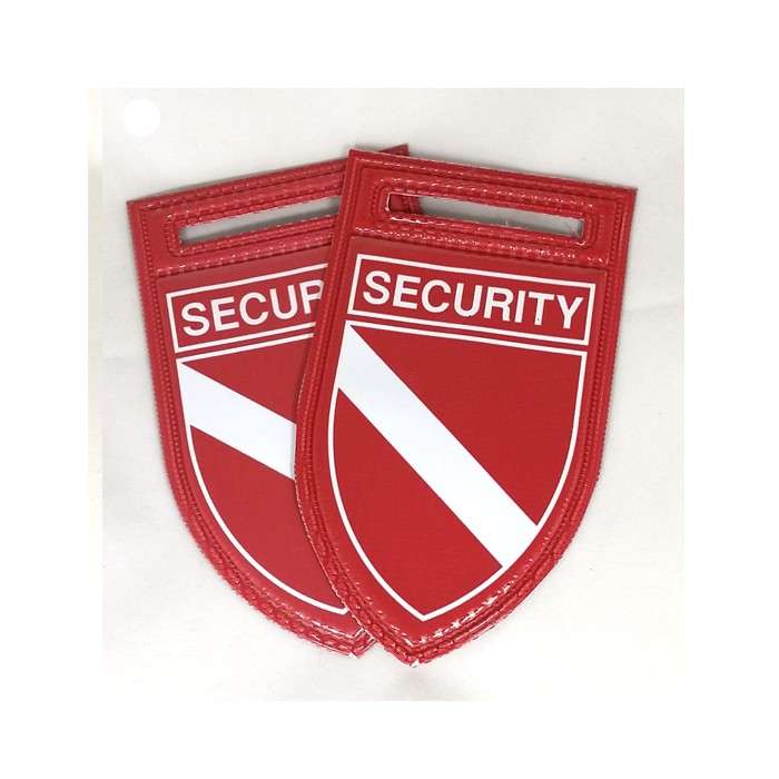 PVC "SECURITY" Flash - Set of 2 - Various Colours Red
