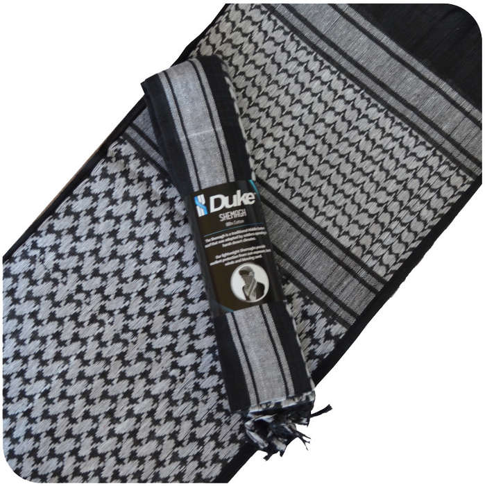 Basic Cotton Shemagh - Various Grey/Black