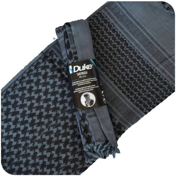 Basic Cotton Shemagh - Various Grey/Black