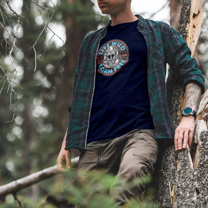 TON "Live Wild Roam Free" Unisex Premium T-Shirt - Navy L