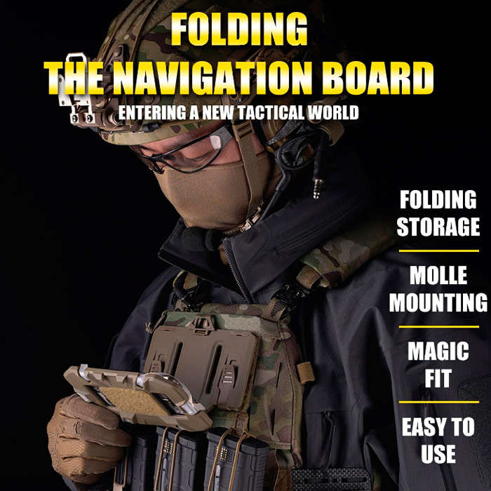 Tacspec MOLLE Universal Folding Phone/Navigation Board - Tan