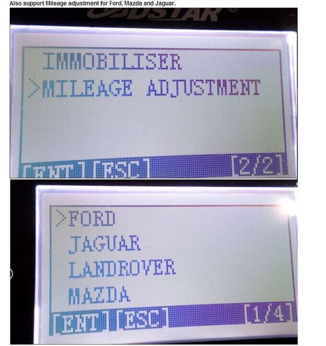 OBDSTAR F-100 Menu 2