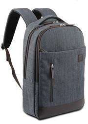 Macaroni Mantica 15.6" Linen Backpack-Grey-Unisex Version, Retail Box, 1 year Limited Warranty