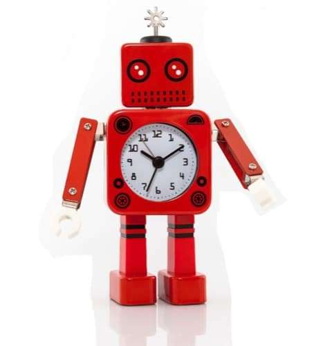 Robot Clock - Red