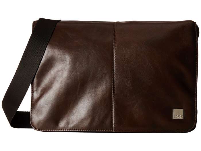 KNOMO London - Kinsale Small Messenger Laptop Bag (Brown) Messenger Bags