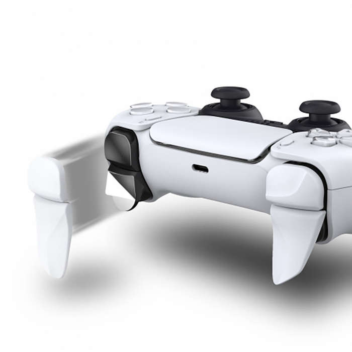 PS5 Dualsense Controller 2 Pairs Shoulder Buttons Extension Triggers Solid White