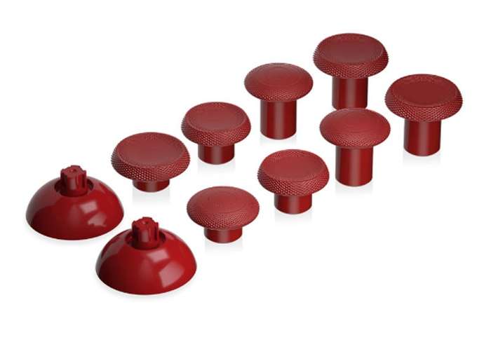 PS5 / PS4 ThumbsGear V2 Interchangeable Ergonomic Thumbstick Kit Carmine Red
