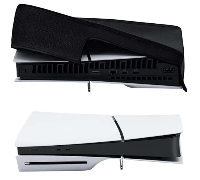 PS5 Mcbazel Slim Horizontal Dust Cover for Digital Edition and Ultra HD Consoles Black