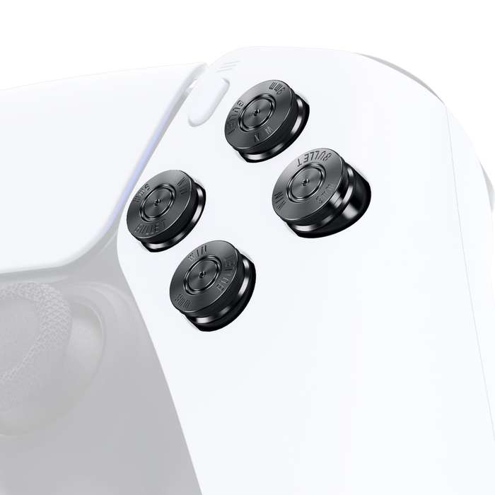PS5 Dualsense Controller Metal ABXY Bullet Buttons Black