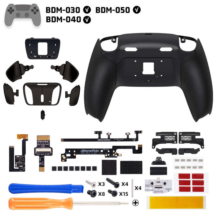Ps5 Dualsense Controller NEW Plus MAX Edition Back Button Mod Kit Rise4 Rubberized Black Metal Ed...