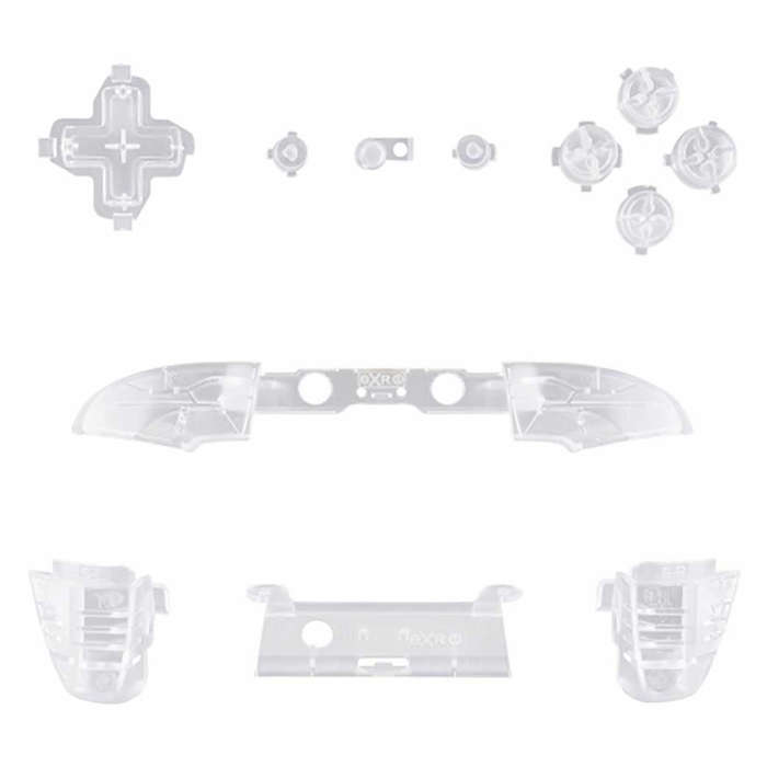 Xbox One S Full Button Set Transparent Clear White