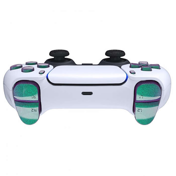 PS5 Dualsense Button Set Glossy Chameleon Green Purple