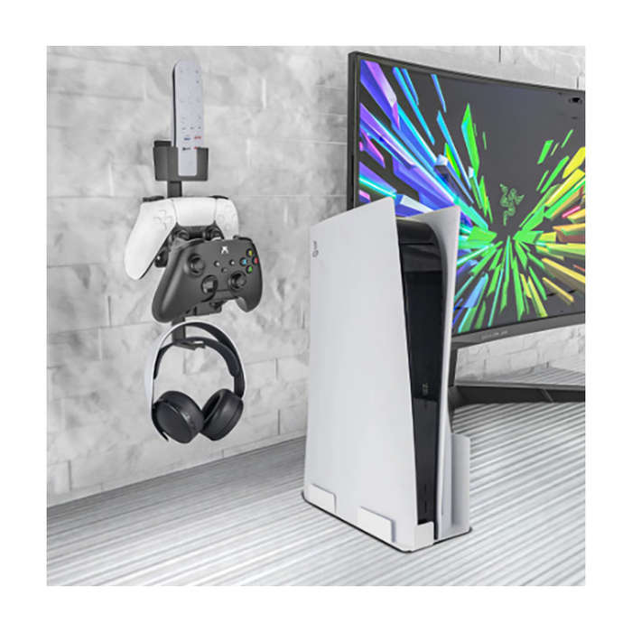 Multiplatform Controller / Headphone Wall Mount Bracket White