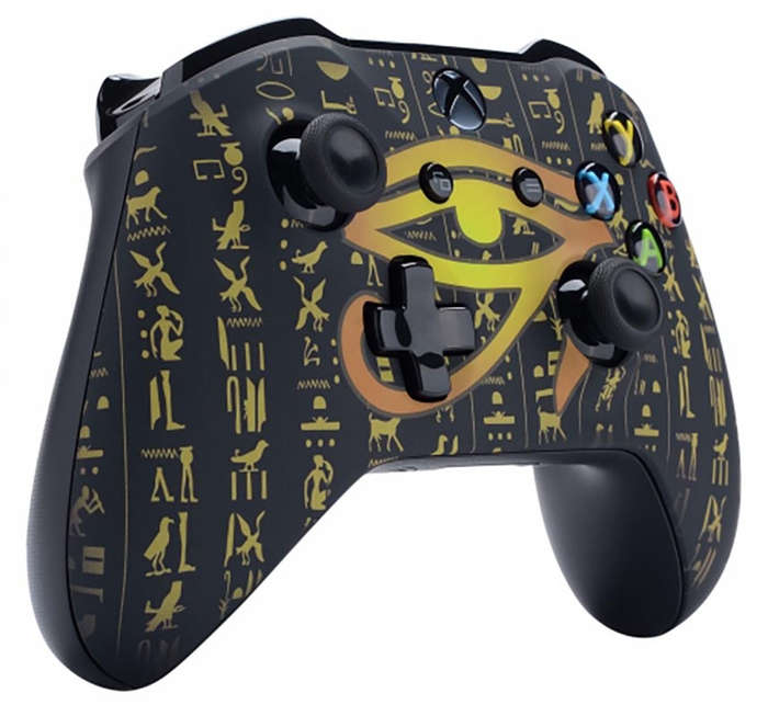 XBOX ONE S Controller Front Faceplate Art Series Soft Touch Pharaoh