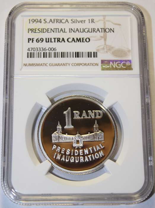 1994 1 RAND PRESIDENTIAL INAUGURATION NGC GRADED PF69 UC