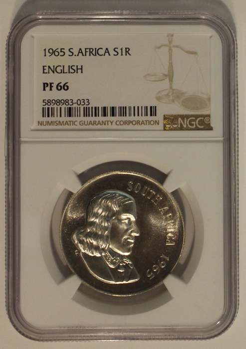 1965 1 RAND ENGLISH NGC GRADED PF66
