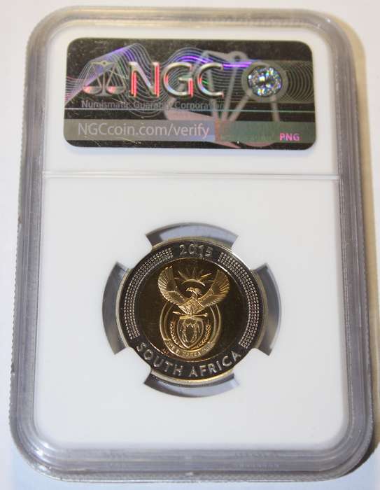 2015  5 RAND COINAGE OF GRIQUA TOWN NGC GRADED PF69 UC