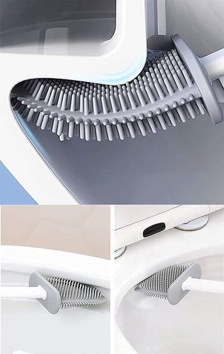 Silicone toilet brush