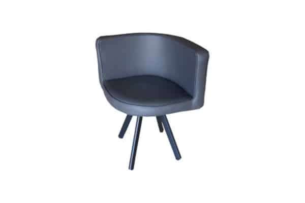 Black Dining Set 5-piece, Wood tabletop - Metal legs - Assembled