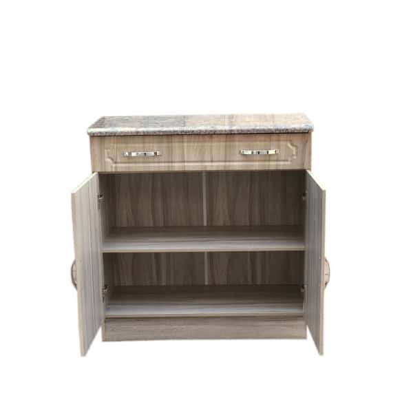 Kitchen Cupboard - Grey - Assembled - Drawer with doors