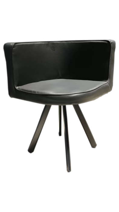 Black Dining Set 5-piece, Wood tabletop - Metal legs - Assembled