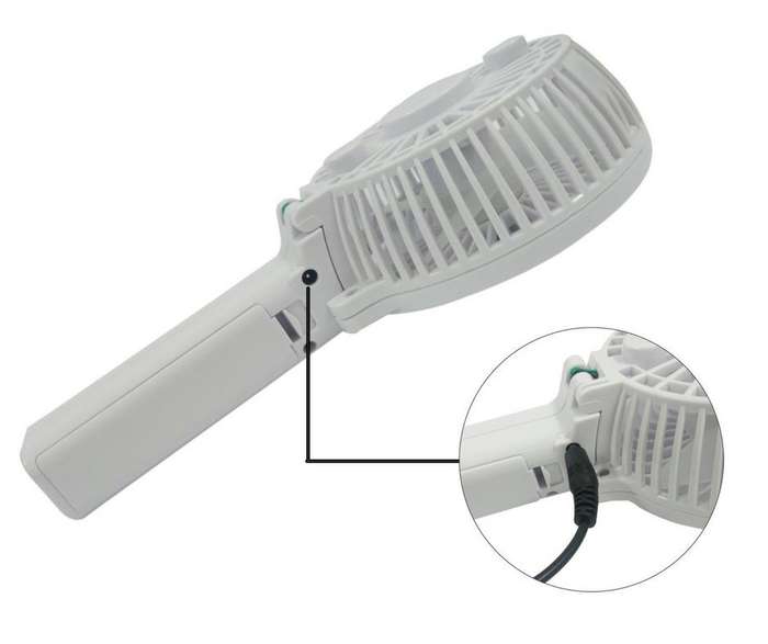 Mini Portable Rechargeable USB Foldable Hand Fan (Strong Wind)