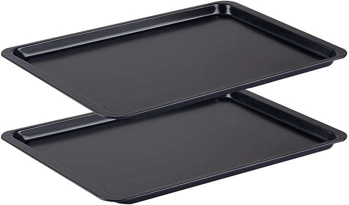 2 Pack Cookie Sheet Set Nonstick Carbon Steel Oven Baking Pans
