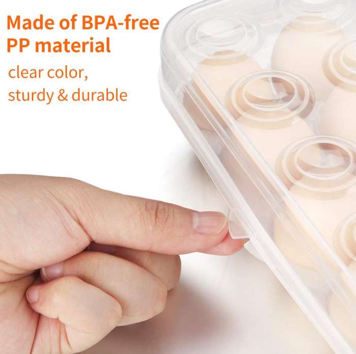 Egg Organizer with Clip Lid-Set Of 2
