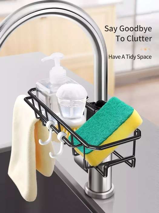 Drying Rack for Kitchen Mixer with Anti-Rust Frame in Black