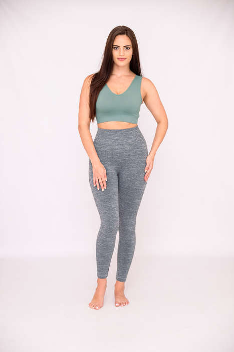 Ladies High Impact Ribbed Sports Bra with Removable Pad