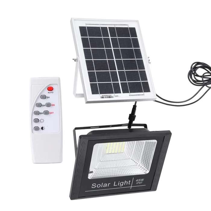 20w Led Solar Flood Lamp With Solar Panel & Smart Remote