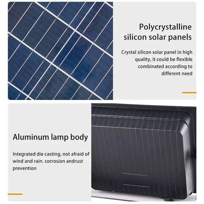 20w Led Solar Flood Lamp With Solar Panel & Smart Remote