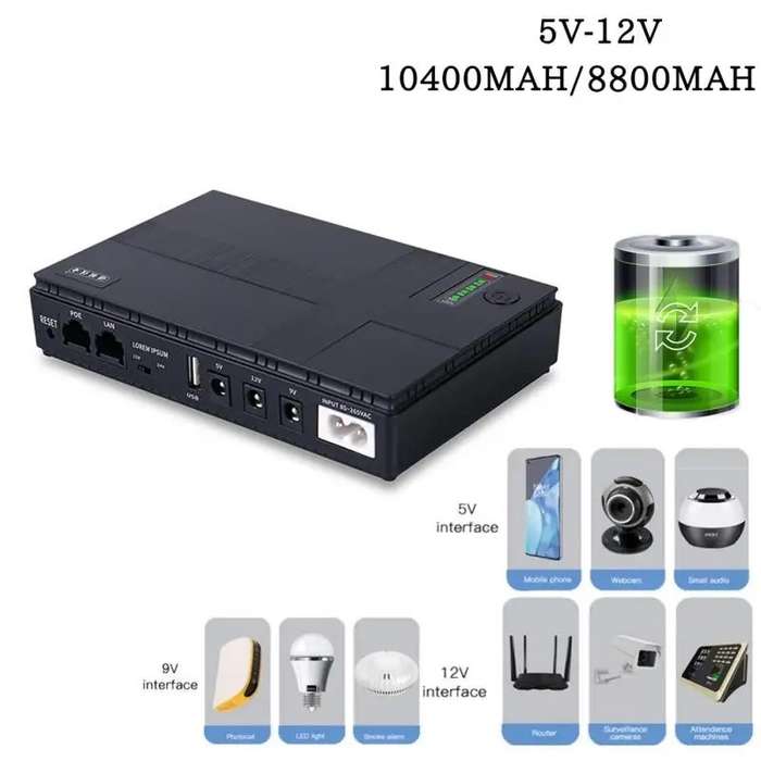 Mini Portable DC UPS 8800 mAh