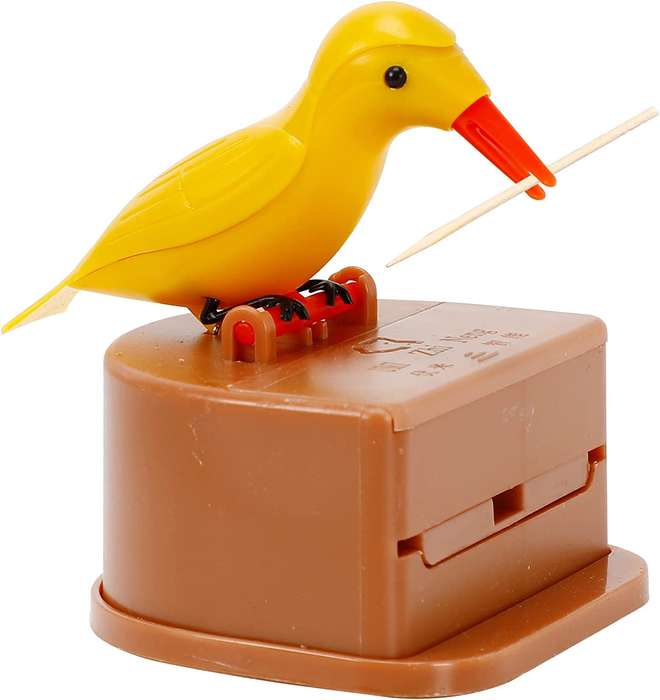 Bird Automatic Pressing Toothpick Holder Smart Toothpick Dispenser