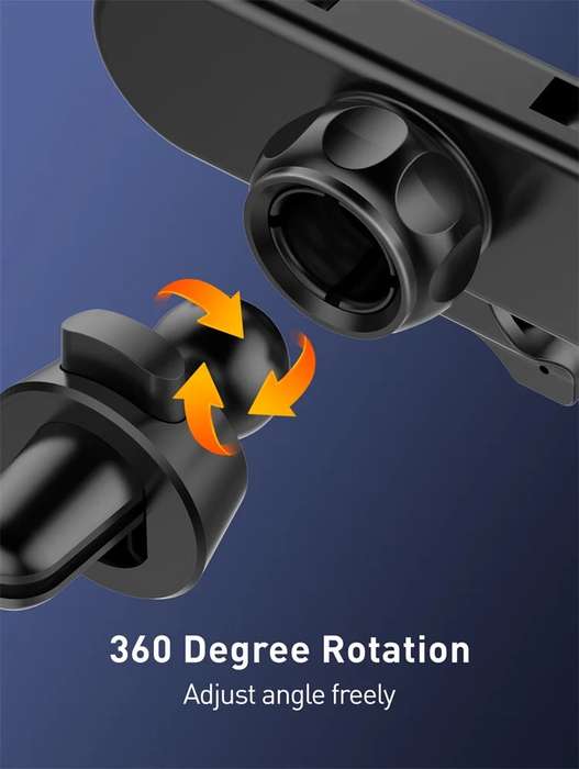 Gravity Car Phone Holder with Air Vent Clip Auto-Lock Mechanism MG03