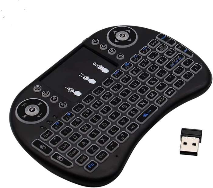 Mini 2.4GHz Backlit Wireless Keyboard Touchpad for Android TV Box PC 3 Colour
