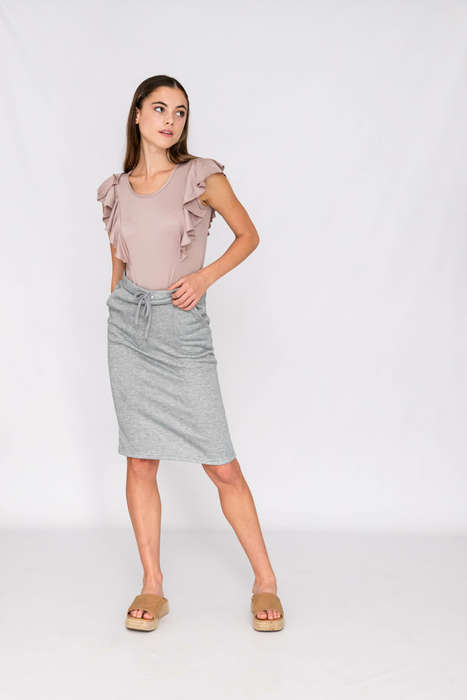 Fiona Bodycon Drawstring Skirt With Pockets