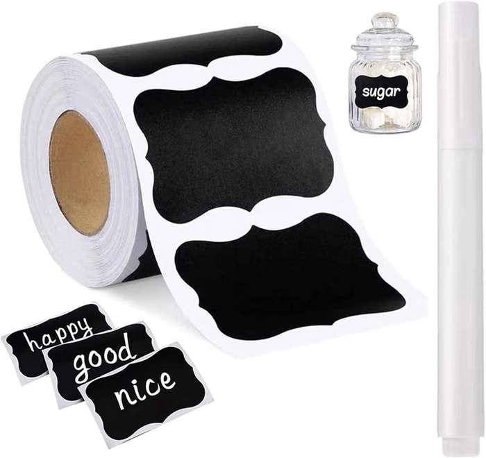 Senza® 40 Piece Chalkboard Waterproof Labels With Pen