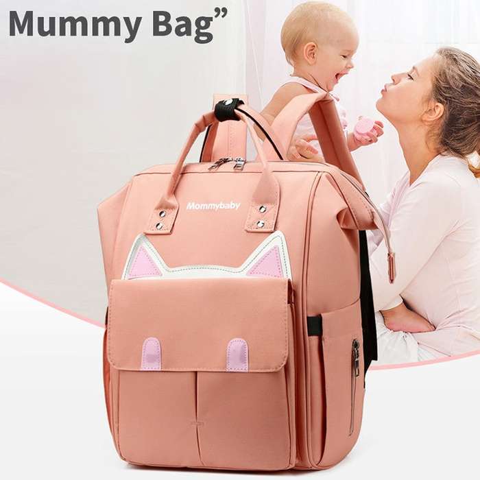 Maternity Baby Waterproof Diaper Travel Backpacks Bag Red