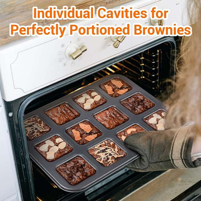 Brownie Square CupCake Pan Mould 12 Cup 35cm X 26cm