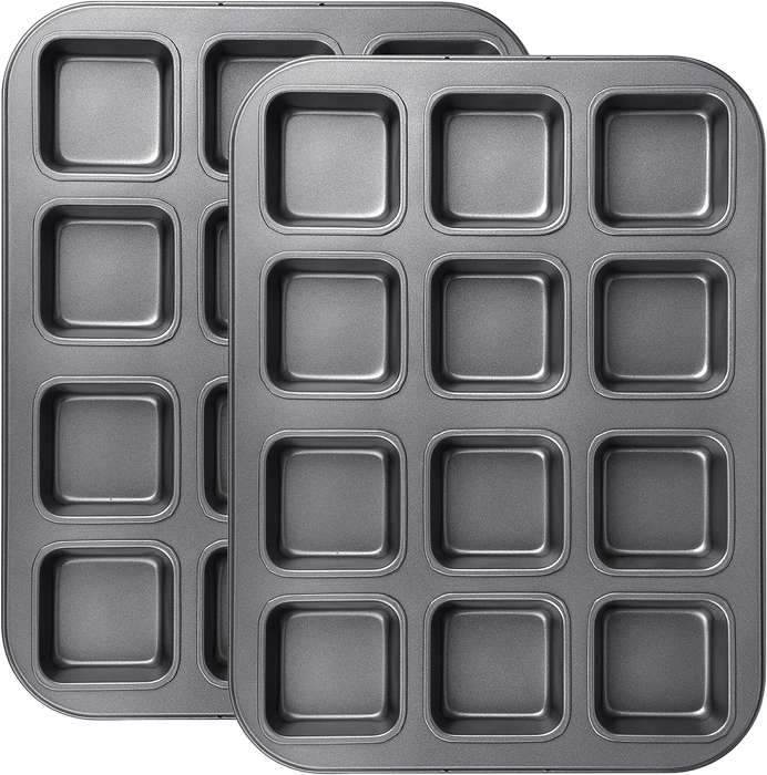 Brownie Square CupCake Pan Mould 12 Cup 35cm X 26cm