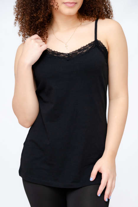 Classic Black Lace Cami With Adjustable Straps