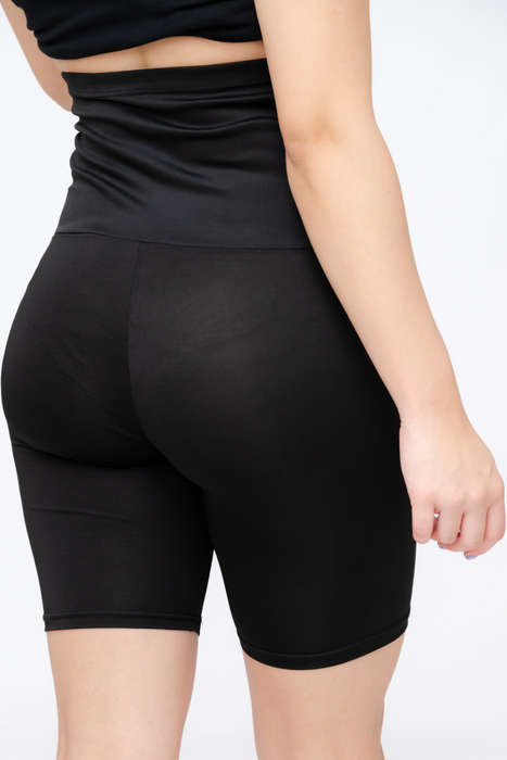 High Waist Trainer Elastic Tummy Control Waist Slimming Body Shaper Shorts Black