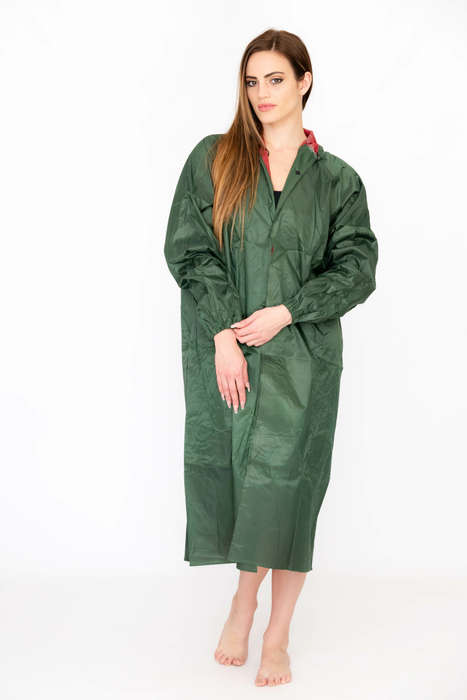 Senza Heavy-duty Raincoat with Hood and Drawstring For Men & Women With Transparent Brim