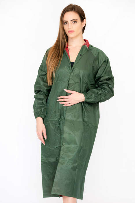 Senza Heavy-duty Raincoat with Hood and Drawstring For Men & Women With Transparent Brim