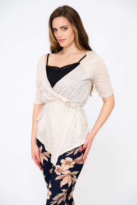 Ladies Cardigan Short Sleeve Lightweight Sweater