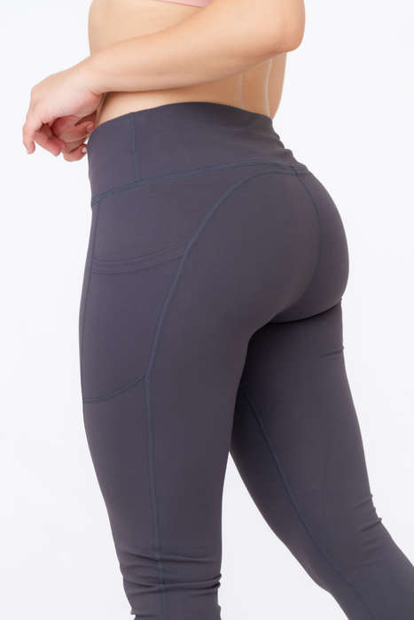 Ladies High Waisted 3/4 Performance Yoga Fitness Leggings With Pockets